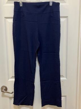 Cooper & ella navy blue stretch flare pants size 12